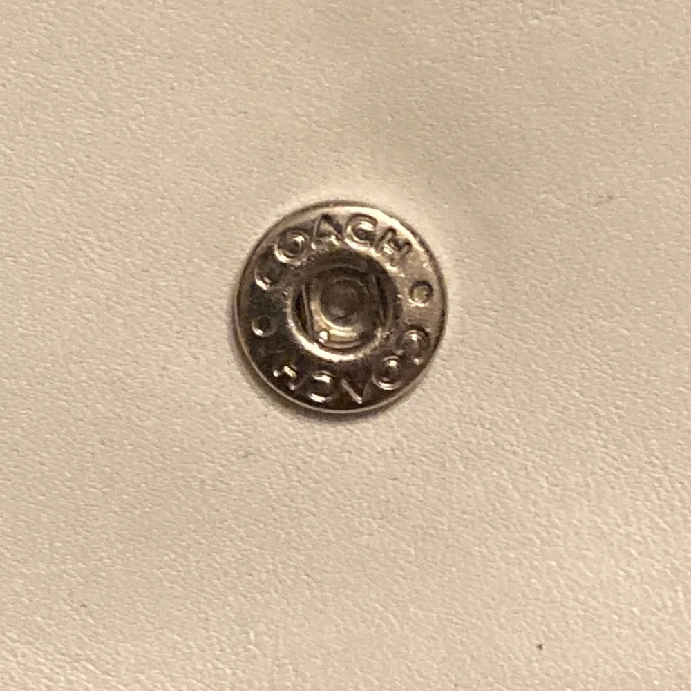 Coach EUC Penelope White Leather Clutch Wallet with Silver logo on front flap. - Picture 15 of 15